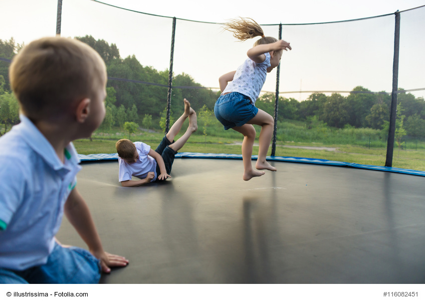 Children are at a high risk of injury when they jump on trampolines.